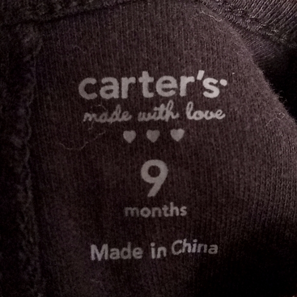 NEW 4/$25 Carter's Pumpkin Black Onesie Size 9 months. - Picture 2 of 4